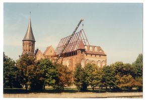 Königsberg (Pr.), Stadtkreis Königsberg Königsberg, Dom im Wiedererrichtung der Dachkonstruktion Königsberg, Dom