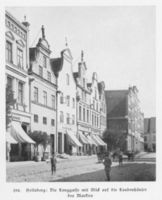 Heilsberg Kr. Heilsberg, Stadt, Kreis Heilsberg Heilsberg Kr. Heilsberg, Langgasse mit blick auf die Laubenhäuser am Markt Хайльсберг, р-н Хайльсберг, Ланггассе с видом на дома с аркадами у рынка