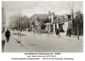 Lyck, Stadt, Kreis Lyck Hindenburgstraße