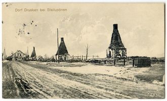 Drusken Kr. Ebenrode, Kreis Ebenrode Drusken Kr. Ebenrode, Zerstörungen Erster Weltkrieg