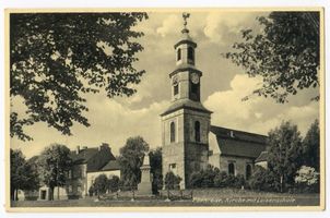 Ebenrode, Stadt, Kreis Ebenrode Ebenrode, Kirche mit Luisenschule 