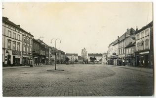 Bartenstein, Kreis Bartenstein Bartenstein, Ostpr., Marktplatz mit Heilsberger Tor VII 