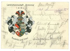 Königsberg (Pr.), Stadtkreis Königsberg Königsberg (Pr.), Karte der Landsmannschaft Arminia II Königsberg, Studentenverbindungen, Korporationen
