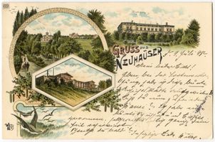 Neuhäuser, Kreis Samland Neuhäuser, Ortsansicht; Strandhalle; Kurhaus 