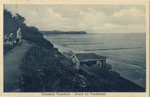 Neukuhren, Kreis Samland Neukuhren, Strand mit Familienbad 