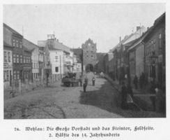 Wehlau, Kreis Wehlau Wehlau, die Große Vorstadt mit Steintor, V, Feldseite Велау, большой пригород с Каменными воротами, V, полевая сторона
