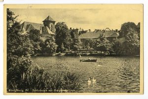 Königsberg (Pr.), Stadtkreis Königsberg Königsberg (Pr.), Schloßteich mit Burgkirche IV Königsberg, Schloßteich