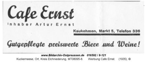 Kuckerneese, Ort, Kreis Elchniederung Am Markt