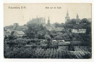Frauenburg, Kreis Braunsberg Frauenburg, Blick auf die Stadt Frauenburg, Dom