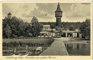 Ortelsburg, Stadt, Kreis Ortelsburg Ortelsburg, Bootshaus am großen Haussee Ortelsburg, Haussee