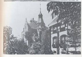 Königsberg (Pr.), Stadtkreis Königsberg Lawsker Allee 30 Königsberg, Lawsker Allee, Villa Schmidt links, rechts Geschäftshaus der Könisberger Imobilien-u. Baugesellschaft Königsberg, Stadtteil Amalienau