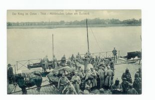 Tilsit, Stadt, Stadtkreis Tilsit Tilsit, Truppen zur Verschiffung am Bollwerk IV Tilsit, Kai-Anlagen und Memelstr.