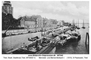 Tilsit, Stadt, Stadtkreis Tilsit Memelstraße Tilsit, Kai-Anlagen und Memelstr.