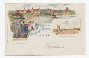 Königsberg (Pr.), Stadtkreis Königsberg Königsberg (Pr.), Tiergarten, Konzerthaus, Restaurant, Geflügelhaus, Schwanenteich, Radfahrbahn, Sportplatz Königsberg, Tiergarten