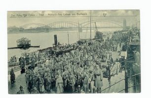 Tilsit, Stadt, Stadtkreis Tilsit Tilsit, Truppen zur Verschiffung am Bollwerk III Tilsit, Kai-Anlagen und Memelstr.