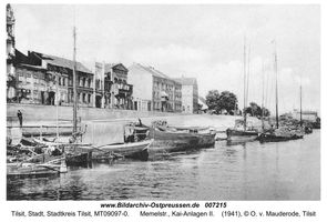 Tilsit, Stadt, Stadtkreis Tilsit Memelstraße Tilsit, Kai-Anlagen und Memelstr.
