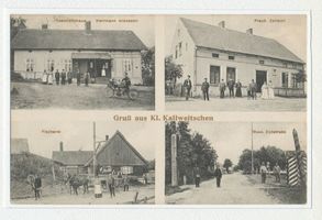 Kleinkornberg, Kreis Goldap Klein Kallweitschen, Geschäftshaus Herrmann Aronsohn, Preußisches Zollamt, Fischerei, Russ. Zollstraße Кляйн Каллвайтшен, торговый дом Хермана Аронзона, прусская таможня, рыбный промысел, русская таможенная дорога