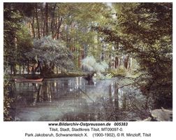 Tilsit, Stadt, Stadtkreis Tilsit Tilsit, Park Jakobsruh, Schwanenteich