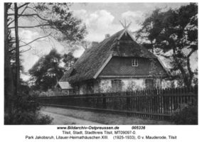 Tilsit, Stadt, Stadtkreis Tilsit Tilsit, Park Jakobsruh, Litauer-Heimathäuschen