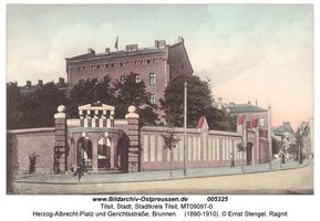 Tilsit, Stadt, Stadtkreis Tilsit Herzog-Albrecht-Platz Tilsit, Gerichtsviertel, Land- und Amtsgericht